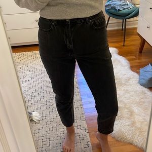 Dr Denim black cropped jeans